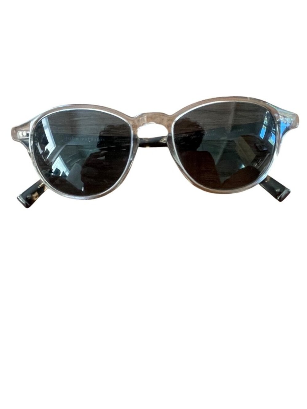 John Varvatos Round Tortoise & Transparent Sunglasses
